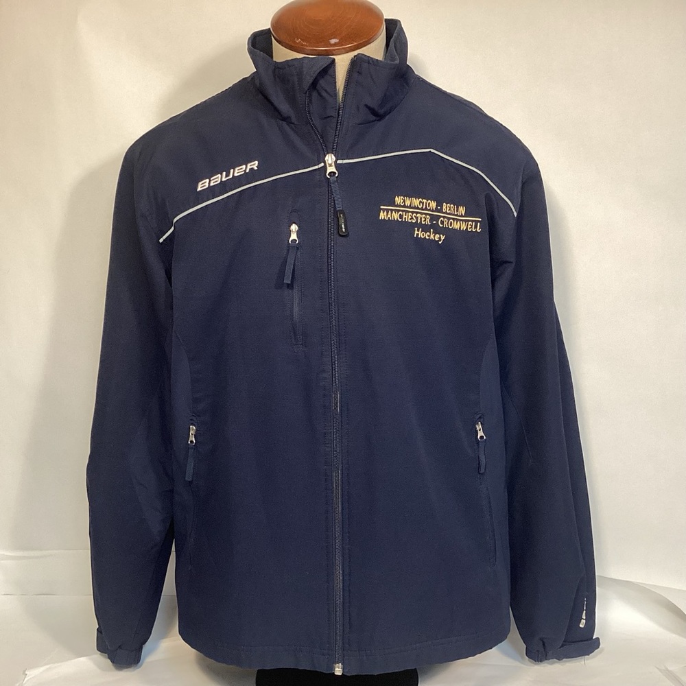 Manchester Cromwell Team Hockey Jacket blue soft shell mens size medium Bauer